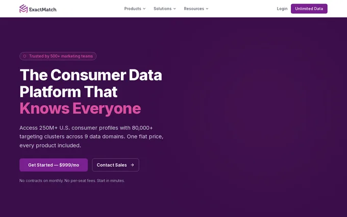 Exact Match consumer data platform