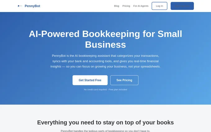 PennyBot AI bookkeeping
