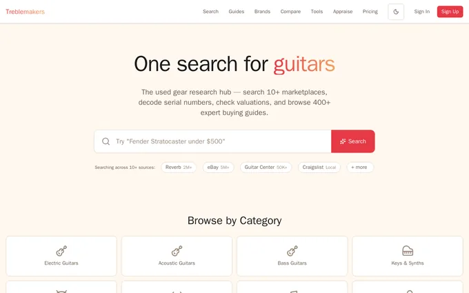 Treblemakers instrument search